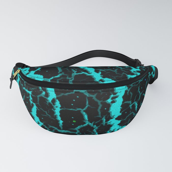 Cracked Space Lava - Cyan Fanny Pack