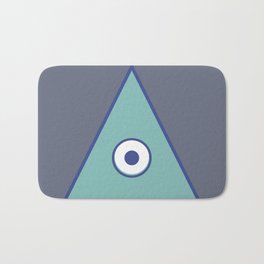 Never ending fish 1 part 1 Bath Mat | Eye, Gray, Gold, Shape, Fishes, 80S, Illustration, Fish, Triangle, Graphic Design 