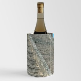 Mexico Photography - Ancient Pyramid Under The Blue Sky Wine Chiller