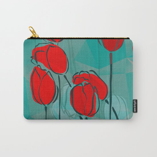 Abstract Tulips Carry-All Pouch