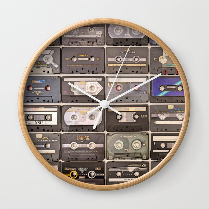 Cassette Tape Wall Retro Classic Tapes Decor Wall Clock