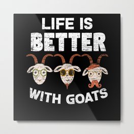 Goat Life Metal Print