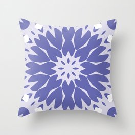 Abstract Sunflower Artwork 04 Very Peri Color 02 Throw Pillow