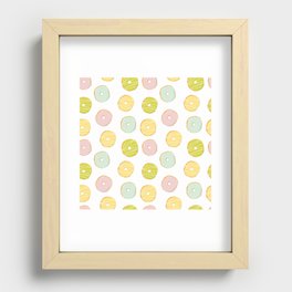 Sweet and cute donuts in light colors Recessed Framed Print