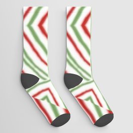 New Red & Green Holiday Pattern  Socks