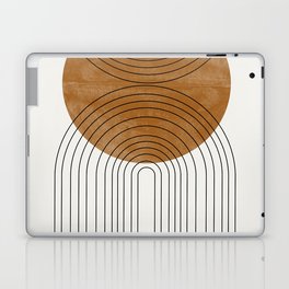 Abstract Flow Laptop & iPad Skin | Circle, Moon, Line Art, Arch, Woodblock, Trendy, Boho, Abstract, Minimalist, Illustration 