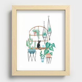 Plants Kitty Recessed Framed Print