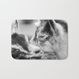 Moment of the Goats | Black and White Bath Mat
