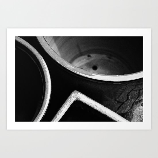 Glazed clay flower pots Art Print