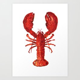 Watercolor Lobster #1 Art Print