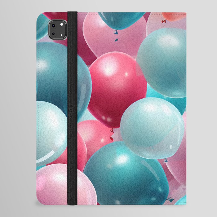 Pink blue balloons #9 iPad Folio Case