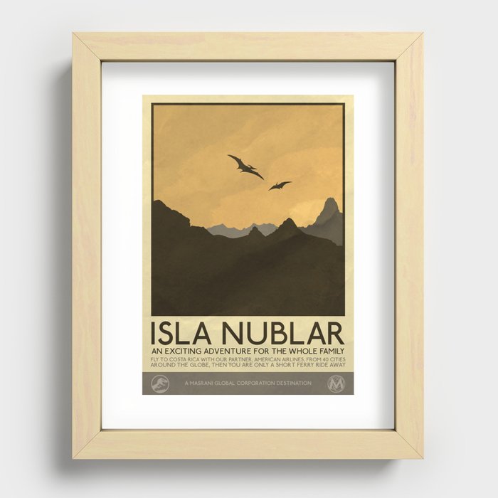 Silver Screen Tourism: Isla Nublar / Jurassic Park World Recessed Framed Print