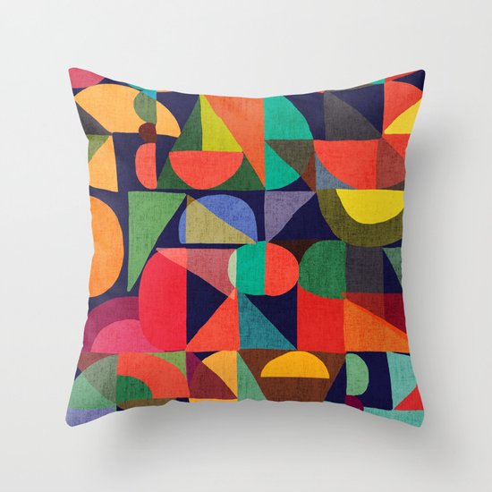 Color Blocks Throw Pillow