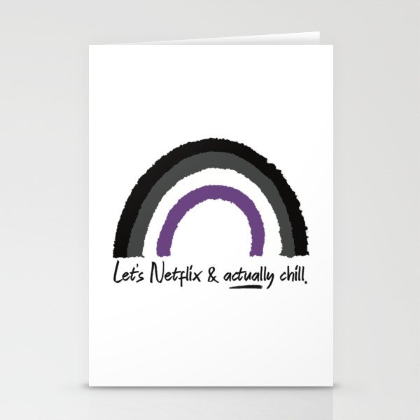 Funny Ace Pride: Let's Actually Chill Stationery Cards