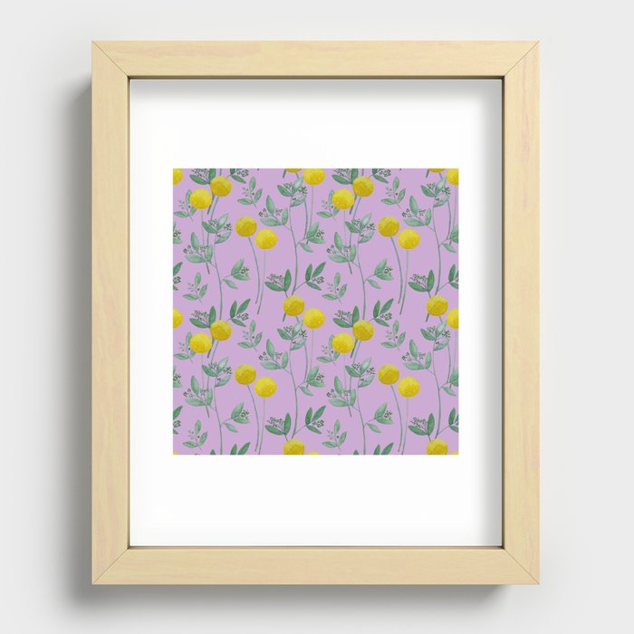 Eucalyptus and BillyBob's with Purple Background Recessed Framed Print