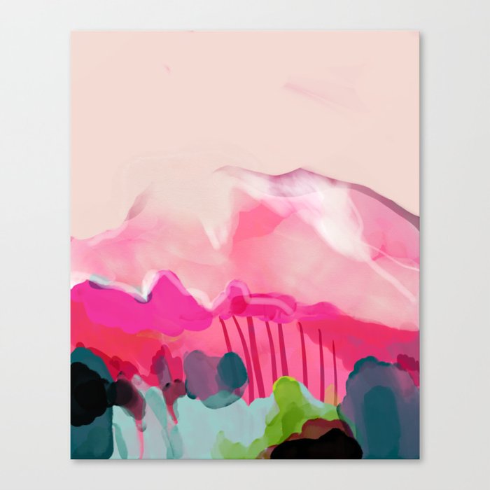pink mountain Canvas Print