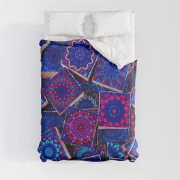 V9 Traditional Special Moroccan Colored Blue Stones - A2 Duvet Cover