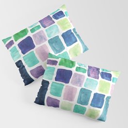 Cool Watercolor Blocks Pillow Sham