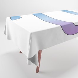 Butterfly Silhouette on Monogram Letter U Gradient Blue Purple Tablecloth