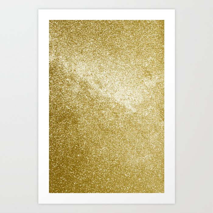 Gold Glitter Art Print