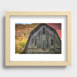Boxley Barn And Autumn Ozarks Recessed Framed Print