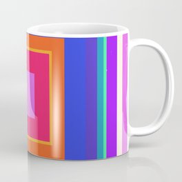 Squares in Purple, Blue, Red, Pink Coffee Mug