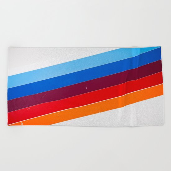 lines on lines Beach Towel
