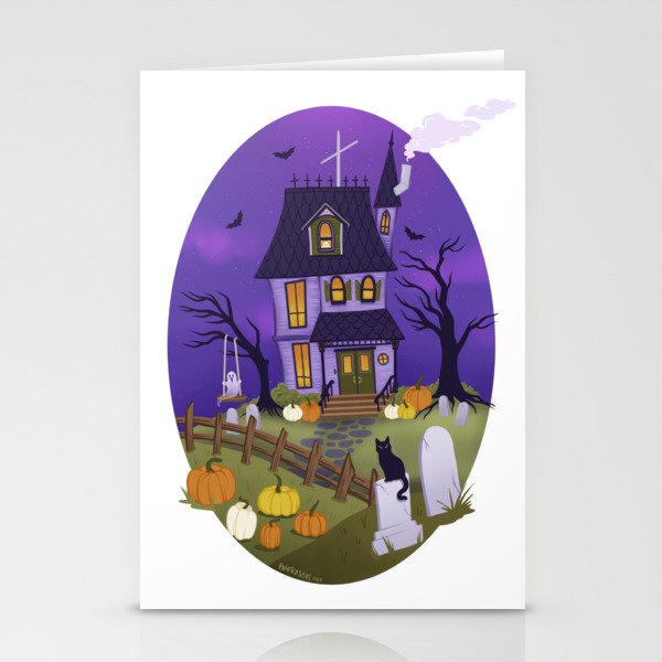 Haunted House Stationery Cards