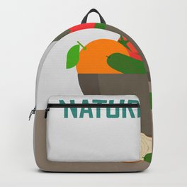 Orange, cucumbers, tomatoes, onion and two halves of the onion Backpack | Digital, Illustration, Naturemorte, Cucumbers, Poster, Orange, Onion, Tomatoes, Graphicdesign, Vegetables 