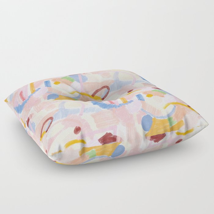 Abstract Playful Shapes Floor Pillow