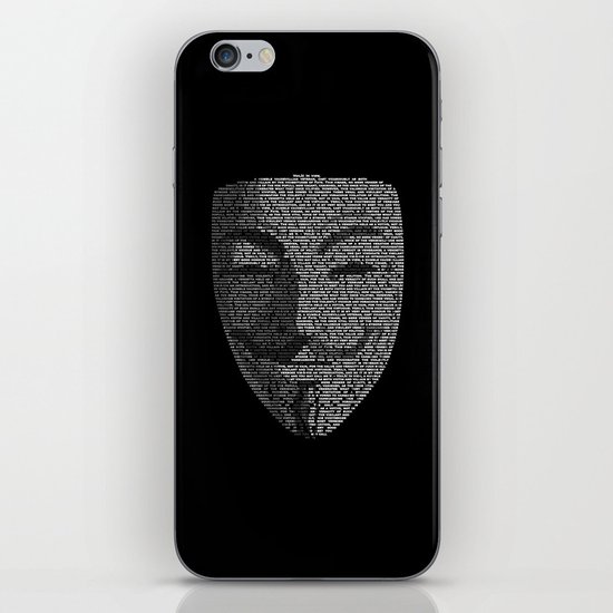 ...You May Call Me 'V' – So who's Anonymous? iPhone & iPod Skin