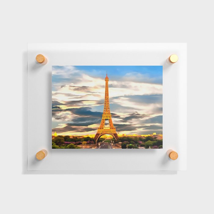 Eiffel Tower (Painting) Floating Acrylic Print