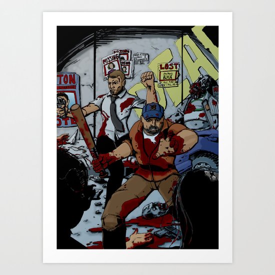 Zombie Rush Art Print