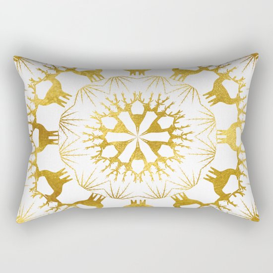 Gold Christmas 05 Rectangular Pillow