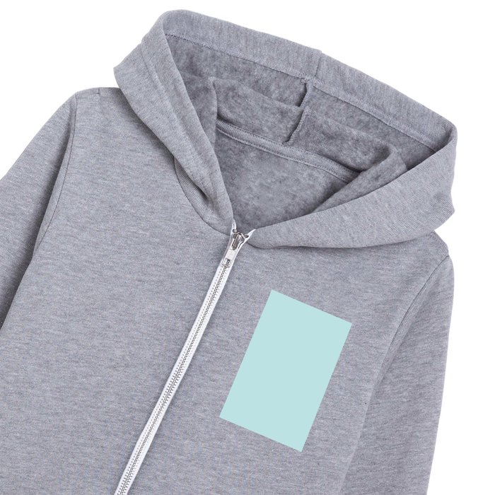 Light Aqua Blue Solid Color Pantone Salt Air 12-5207 TCX Shades of Blue-green Hues Kids Zip Hoodie