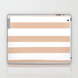Orange and White Horizontal Line Stripe Pattern Pairs DE 2022 Trending Color Adobe South DEC709 Laptop Skin