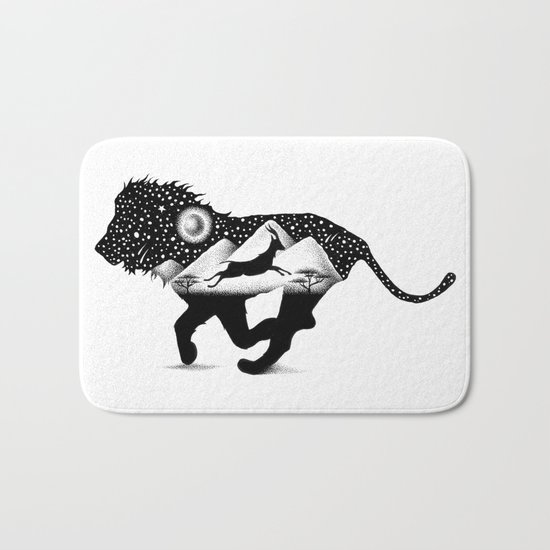 THE LION AND THE GAZELLE Bath Mat
