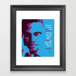 Malcolm X Quote Framed Art Print