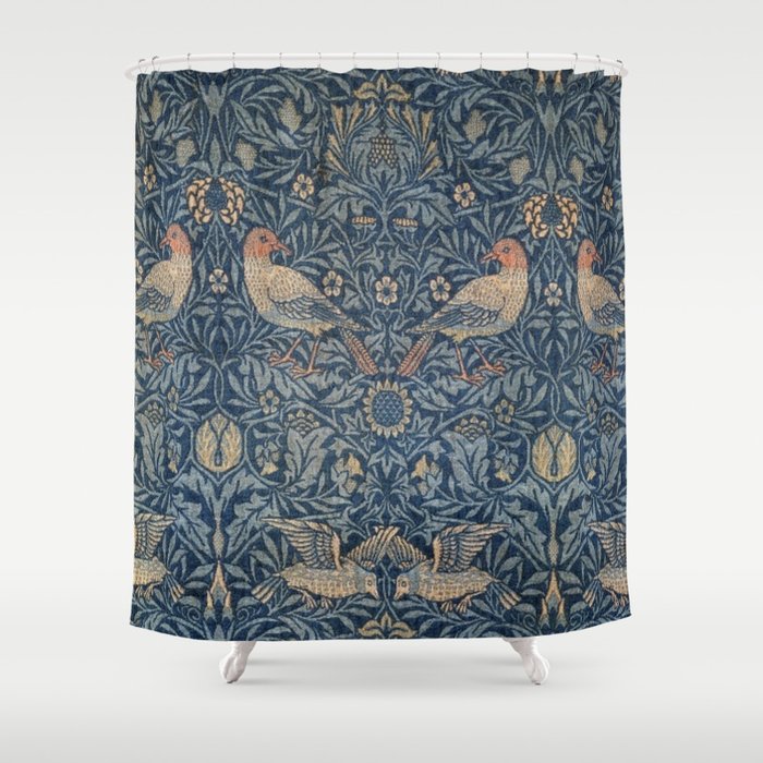 William Morris Bird Pattern Shower Curtain By Historystuff Society6