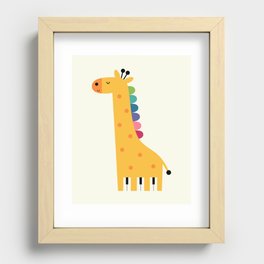 Giraffe Piano Recessed Framed Print