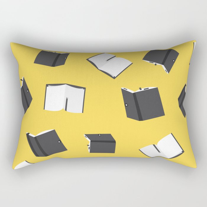 Black Books Seamless Pattern Rectangular Pillow