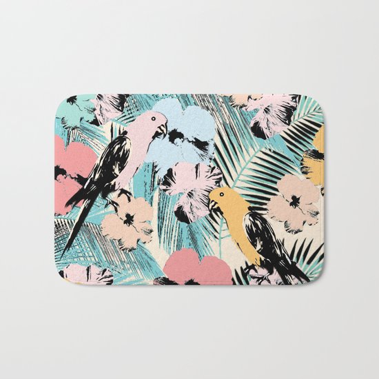 tropical pattern Bath Mat