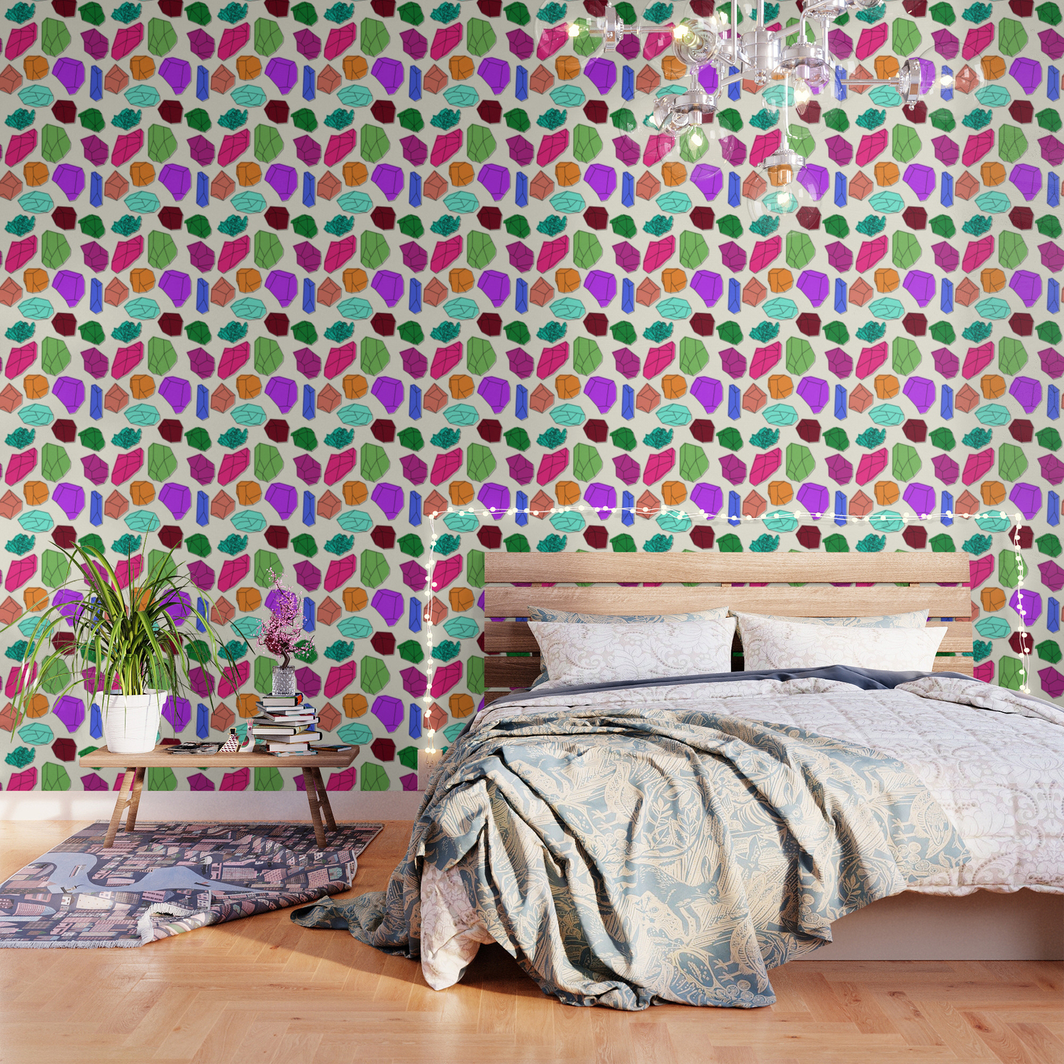 Gemstones Wallpaper By Dorothytimmer Society6