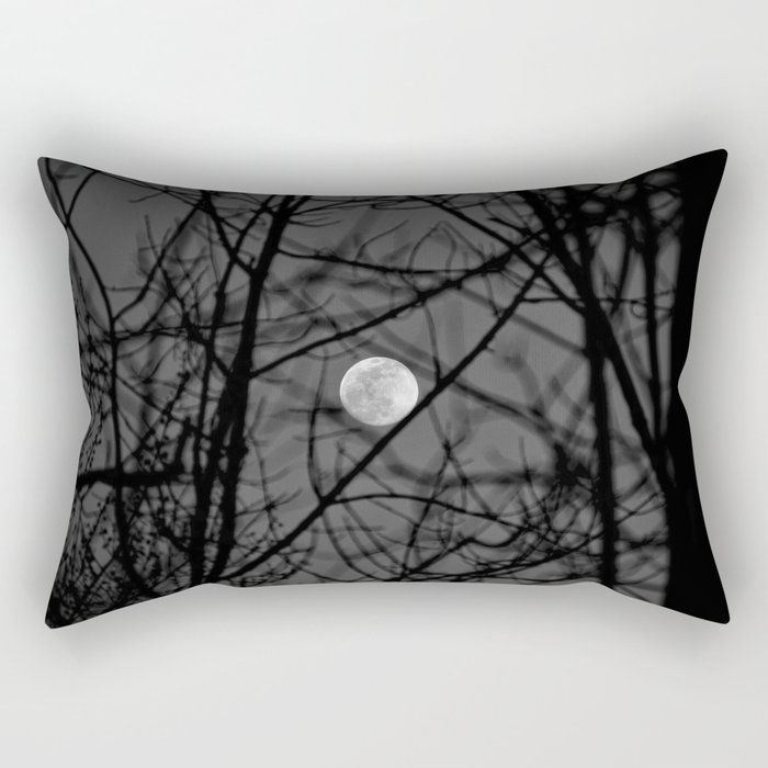 Pennsylvania Forest Moon Photograph Rectangular Pillow
