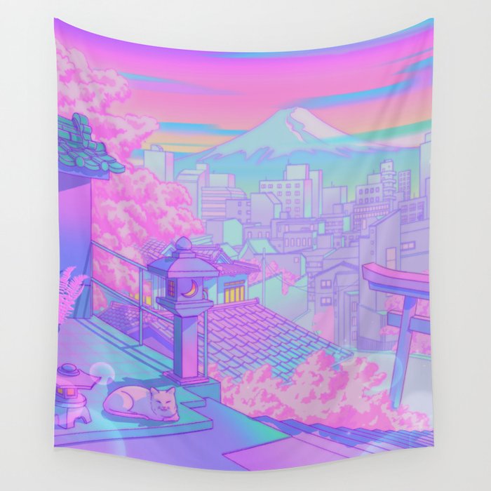 Fuji Blossom Wall Tapestry