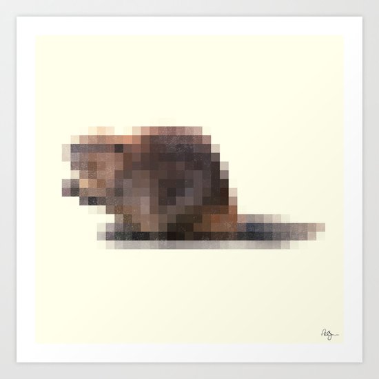Censored Semi-Aquatic Rodent Art Print