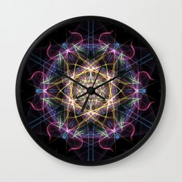 Atom Wall Clock | Colorful, Wallpaper, Symmetry, Graphicdesign, Electric, Pattern, Abstractart, Weavesilk, Blue, Digital 
