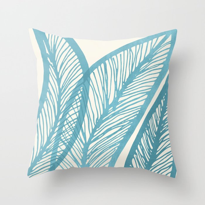 banana blue pillow