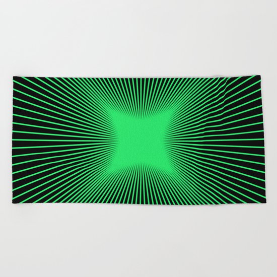 The Emerald Illusion Beach Towel