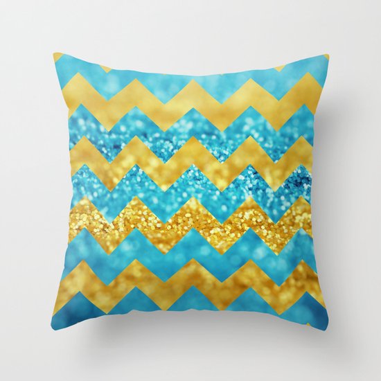 Blueberry Twist Chevron Throw Pillow